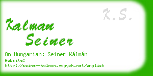kalman seiner business card