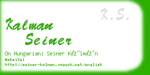 kalman seiner business card